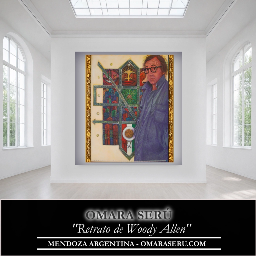 Retrato de Woody Allen — artwork by Omara Seru